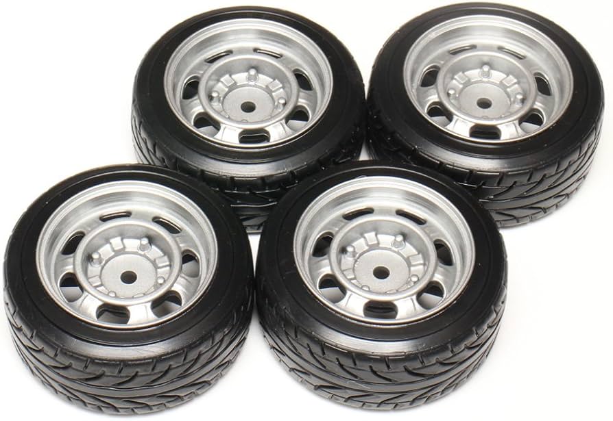 Amazon | 1/10 旧車ドリフト向けハードタイヤ組込済み鉄チン風ホイール