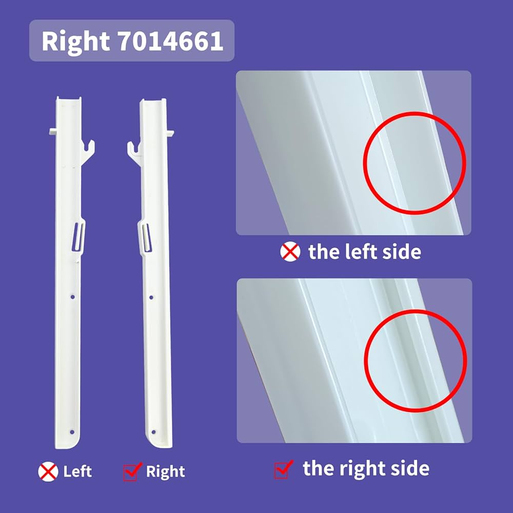 Amazon.com: 7014661 Right Freezer Ice Bin Slider Rails Compatible