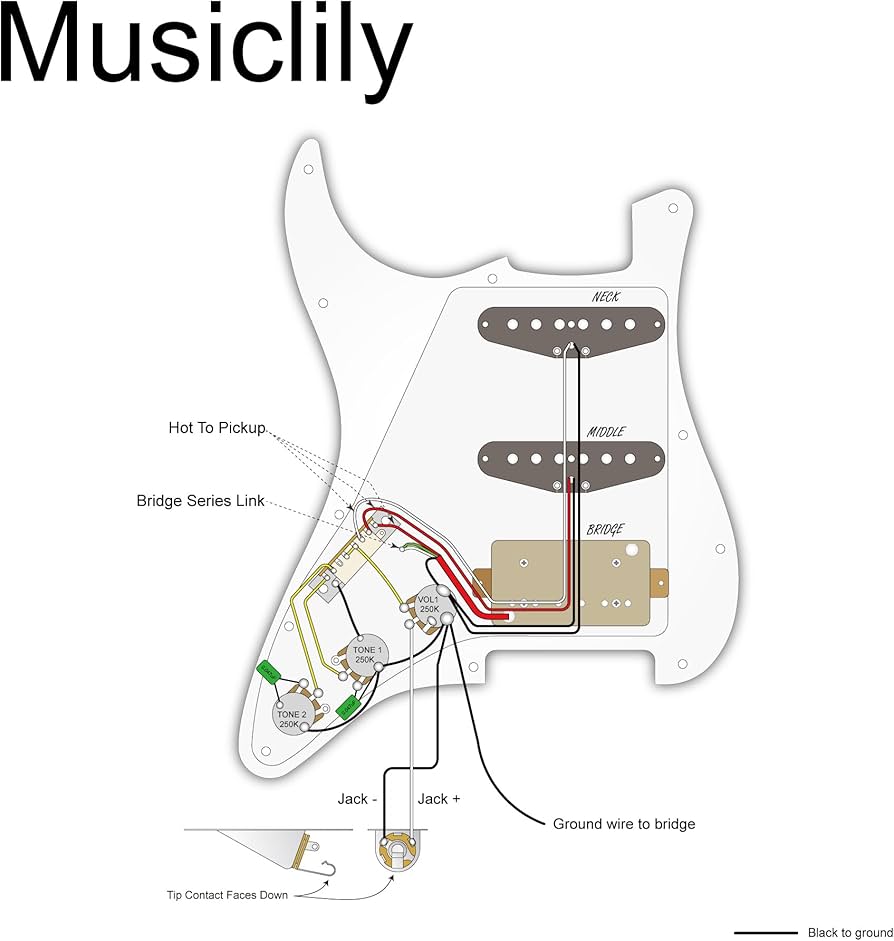 Amazon | Musiclily 11穴 HSSストラト配線済みピックガード搭載