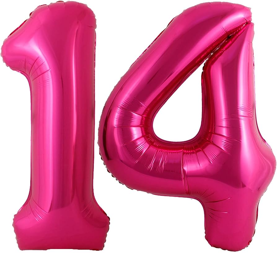 Amazon.com: 40 Inch Hot Pink 14 Number Balloons Giant Jumbo Huge