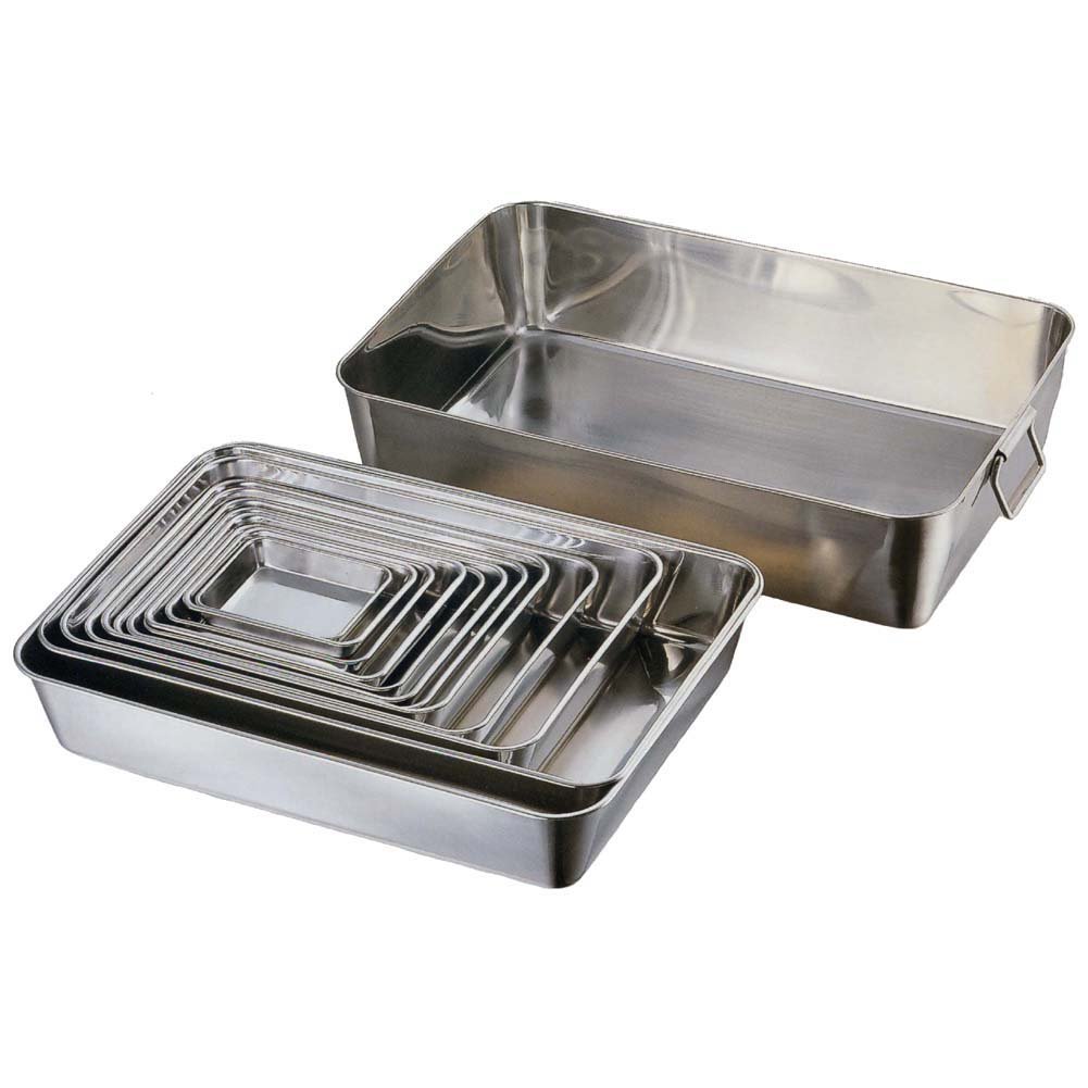 Amazon｜AG 18-8ステンレス 角バット 476x332xH82mm 6枚取｜バット