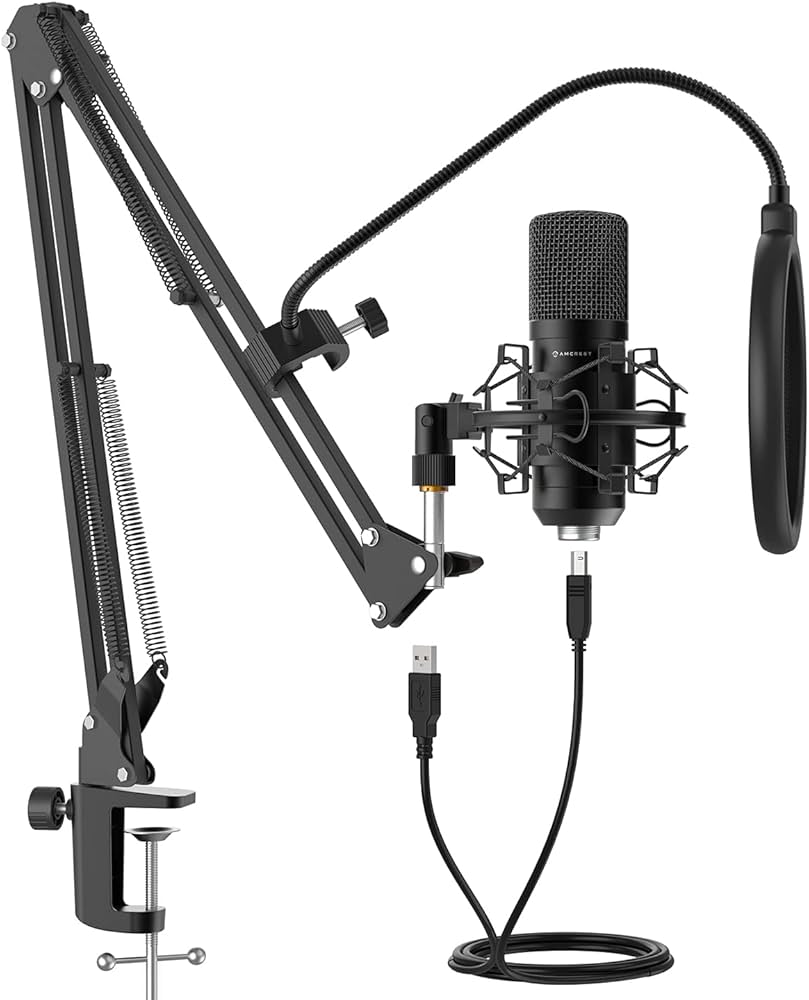 Amazon.com: Amcrest USB Microphone for Voice Recordings, Podcasts