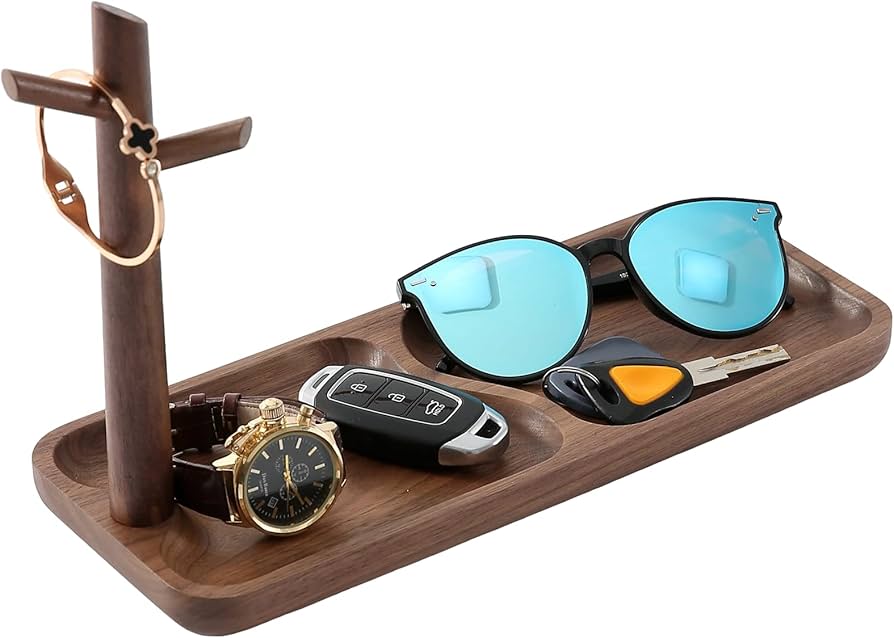 Amazon.com: CYQGDKF Walnut Wood Key Tray for Entryway Table