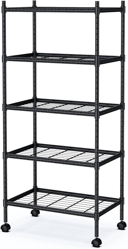 Amazon｜メタルラック スチールラック 棚 ラック 5段 スチールラック