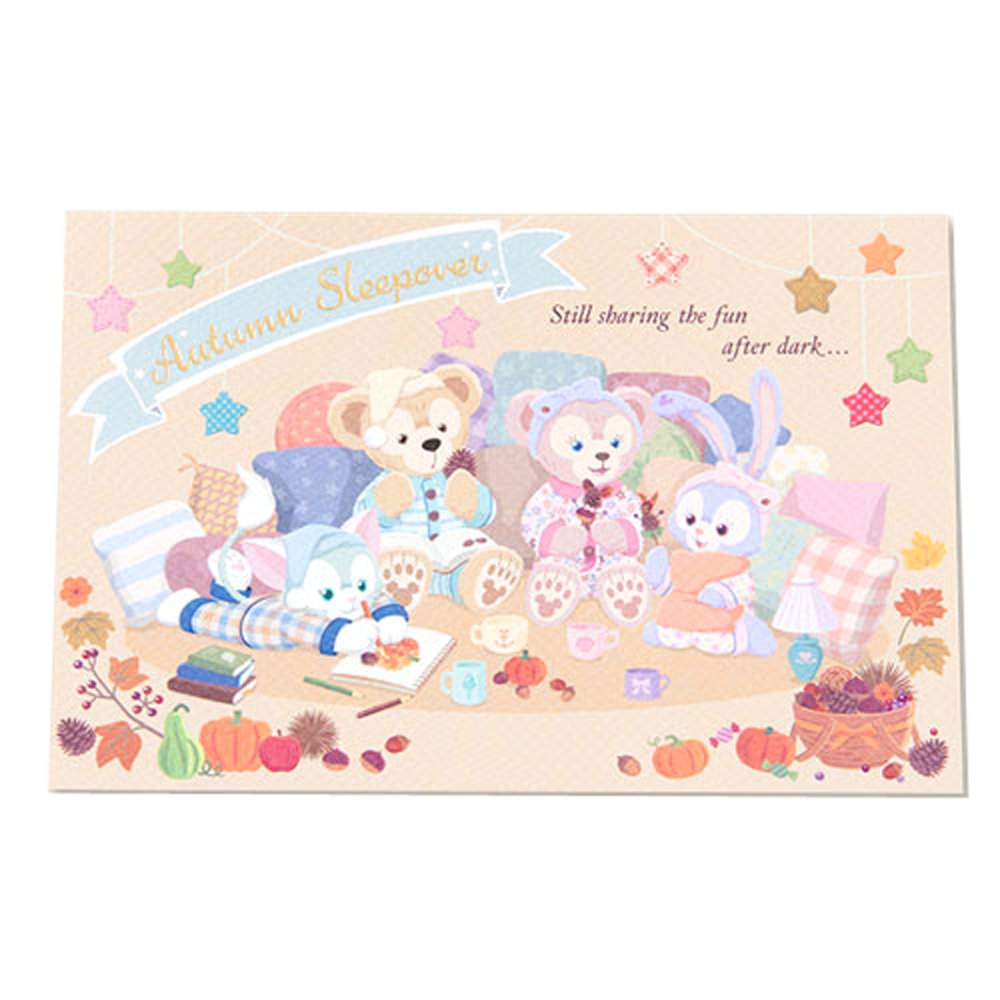 Amazon | ダッフィー オータムスリープオーバー ポストカード パジャマ