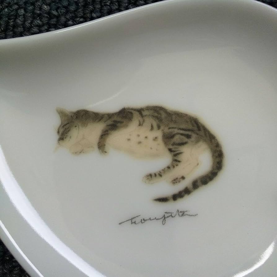 Amazon | 藤田嗣治 小皿 猫 たち吉 豆皿 レオナールフジタ 小物入れ