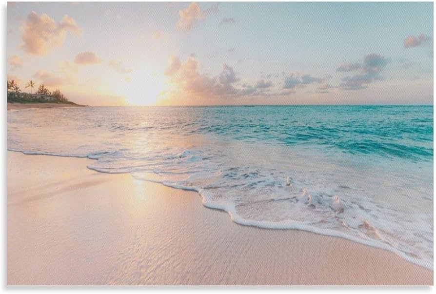Amazon.co.jp: 海の絵 海辺 風景写真 海 絵画 静物の風景 ビーチ 海 空