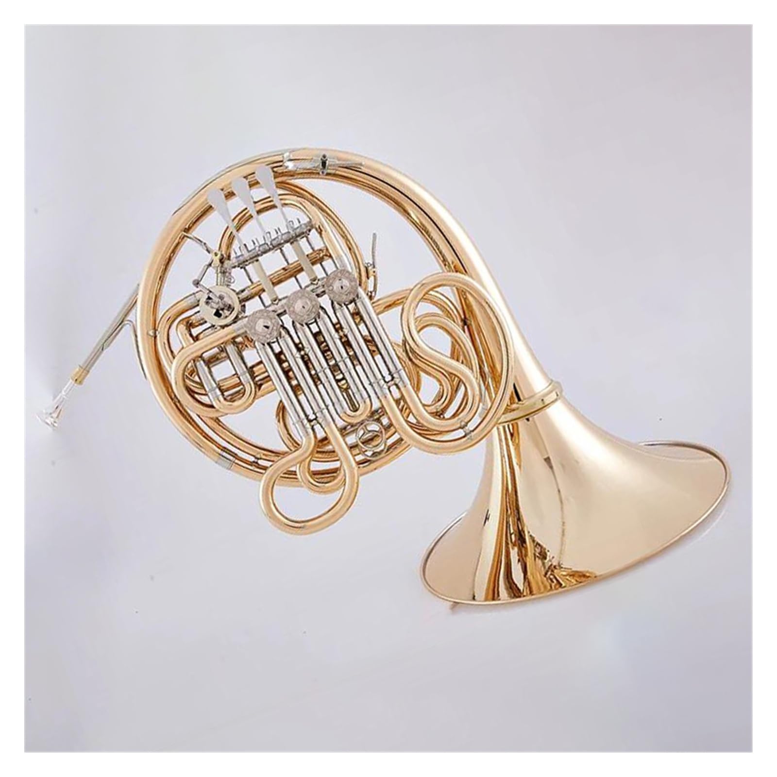 Amazon | 初心者フレンチホルン 4 キー Bb/F 複列フレンチ ホルン真鍮