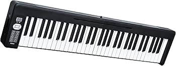 Amazon | 大人 電子キーボード 61鍵折りたたみピアノ ポータブル