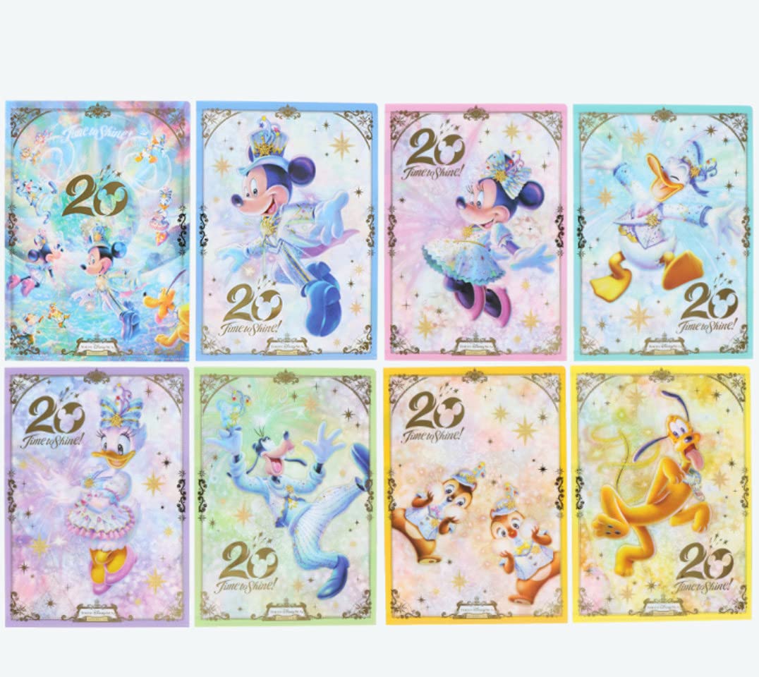 Amazon.co.jp: ディズニーシー 20周年 クリアホルダー 8枚セット A4