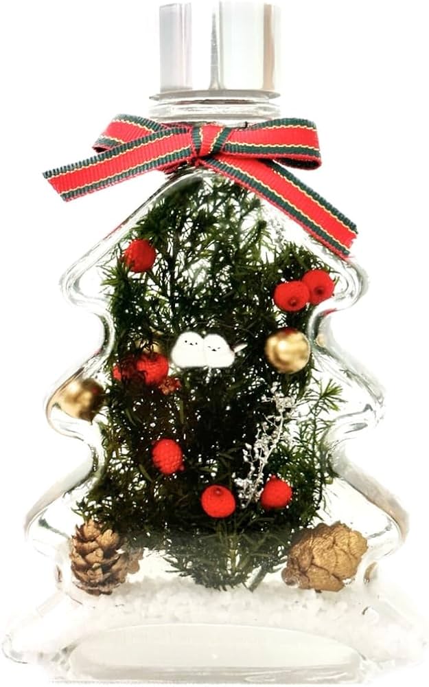 Amazon｜Lulu's ルルズ シマエナガ ツリー ハーバリウム クリスマス