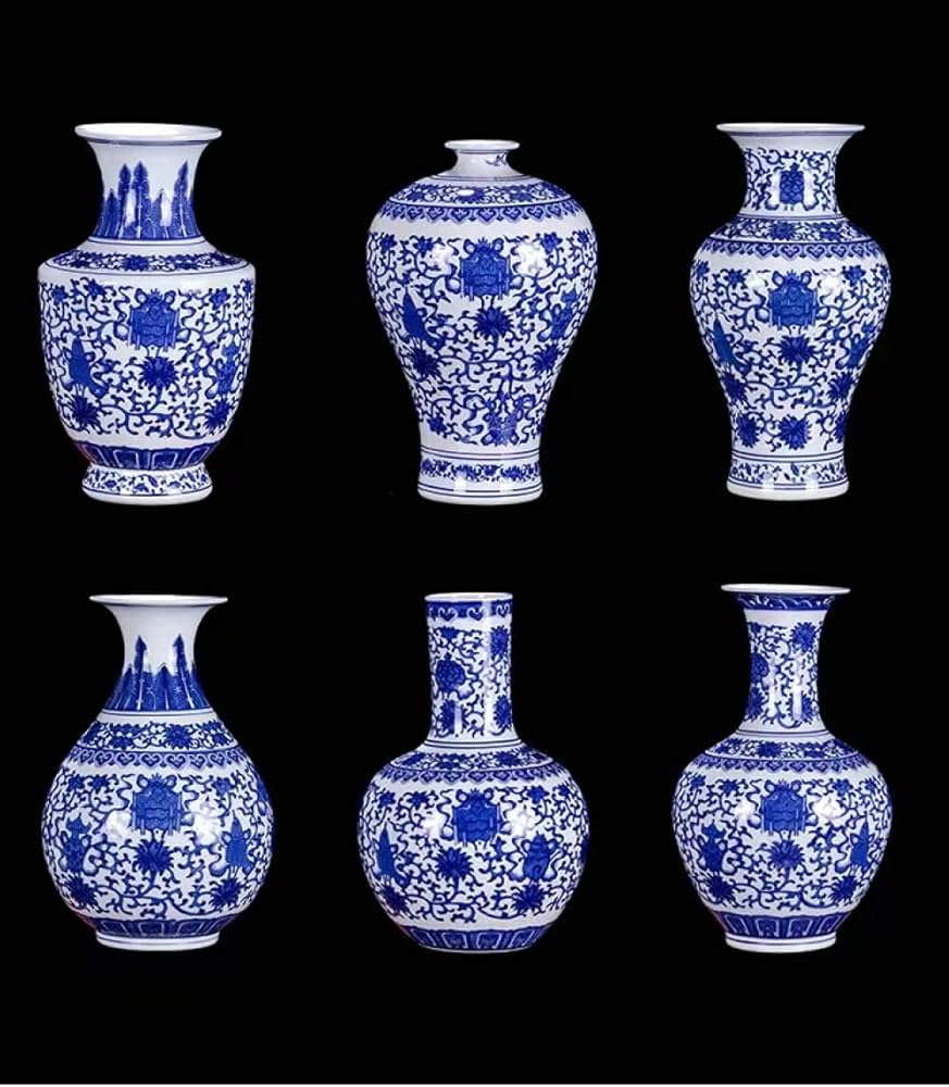 Amazon.co.jp: スタンド付き中国陶器花瓶 白大型中国花瓶 磁器花瓶