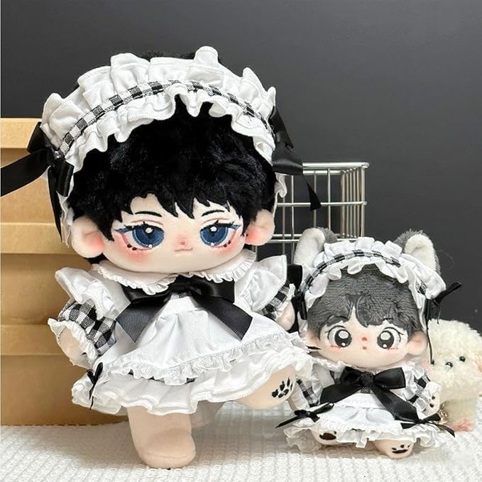 Amazon.co.jp: Lemonnui 10cm ぬいぐるみ 服 メイド服 ぬい服 ヘア