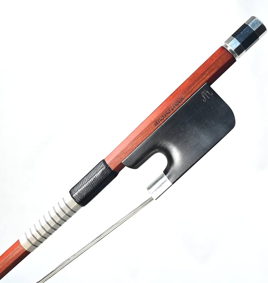Amazon | ARTIGIANO&VIOLIN エボニーフロッグ IPE コントラバス弓 角弓
