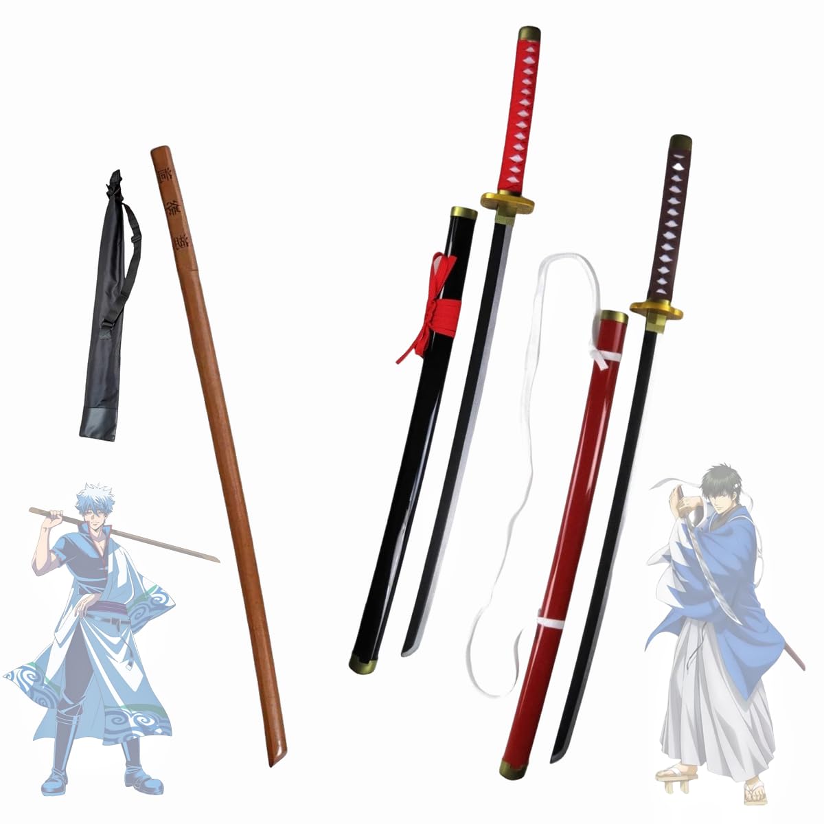 Amazon.co.jp: 坂田銀時 コスプレ道具 刀剣 刀袋付き 銀魂 土方十四郎