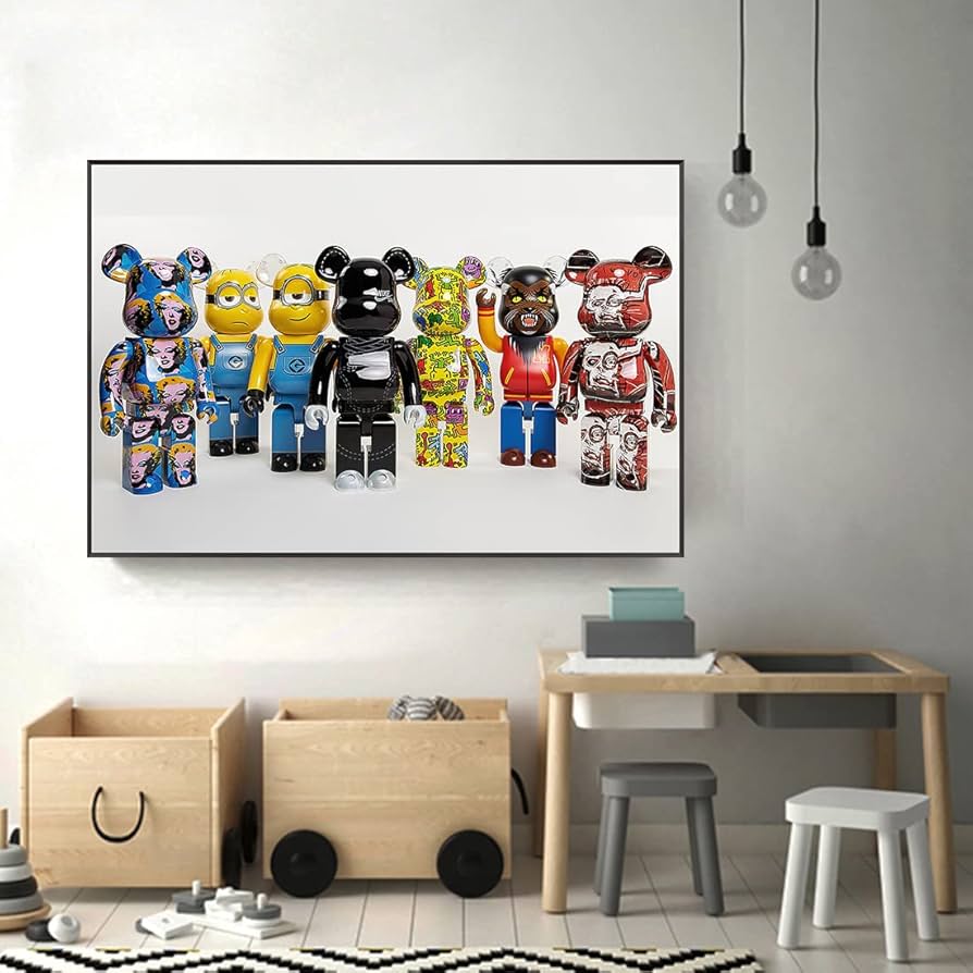 Amazon.co.jp: ベアブリックアートパネル Bearbrick画像装飾 暴力熊