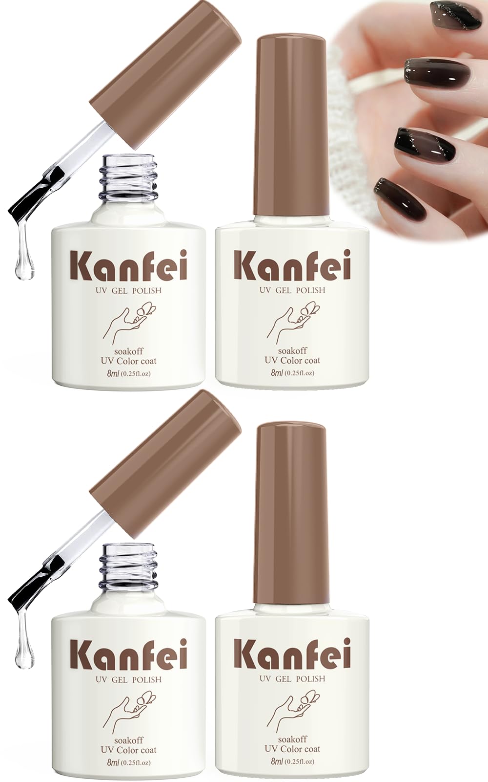 Amazon | kanfei ジェルネイル トップコート ベースコート 32ml(トップ