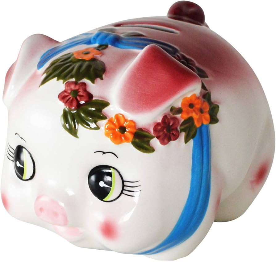 Amazon.co.jp: ピギー バンク 貯金箱 中 ピンク S-61A : おもちゃ