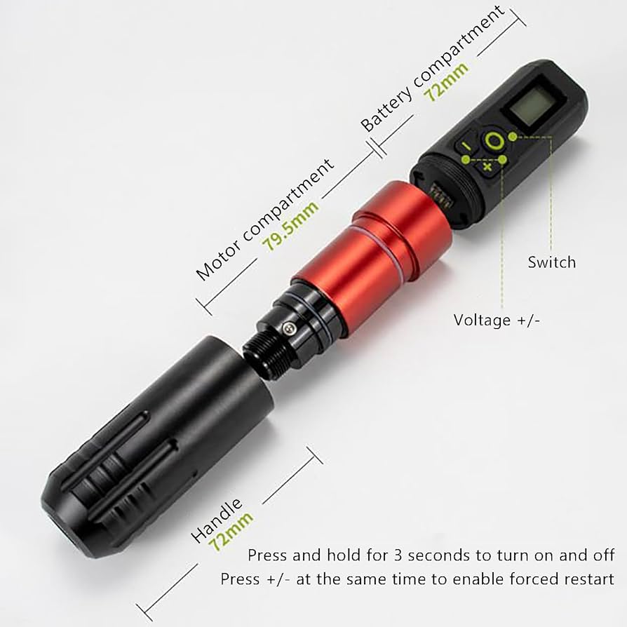 Amazon.co.jp: YMSCIKSJ ワイヤレスタトゥーマシン、充電式コードレス