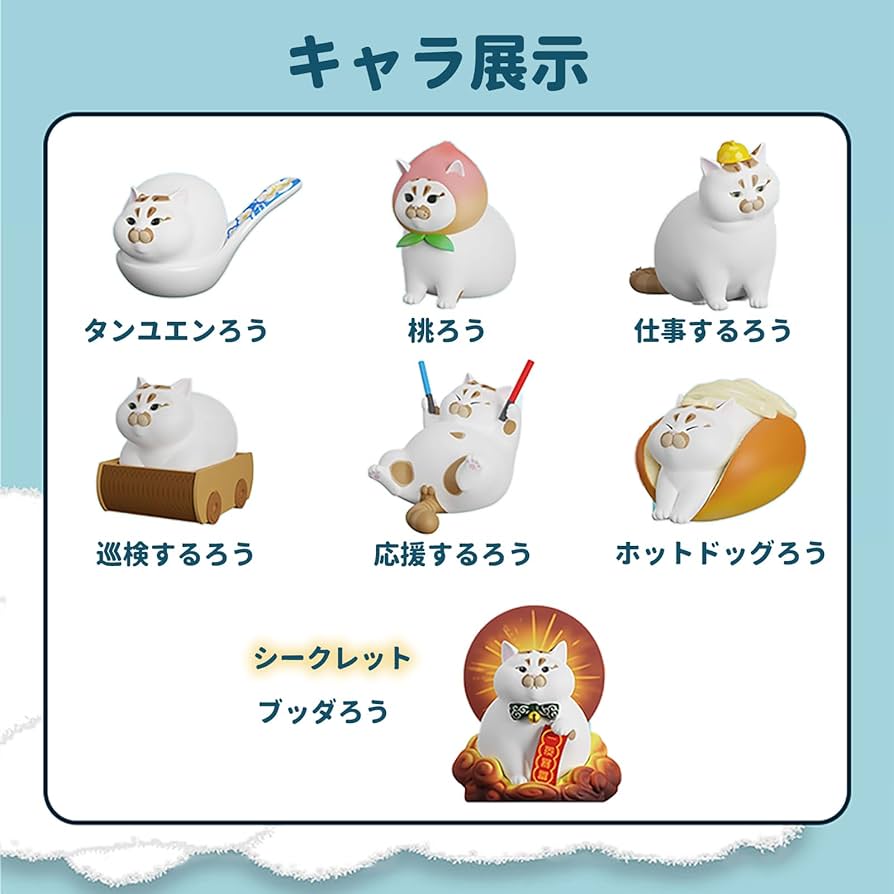 Amazon.co.jp: BEEMAI ろうろう 丸々太った猫シリーズ第二弾 1個
