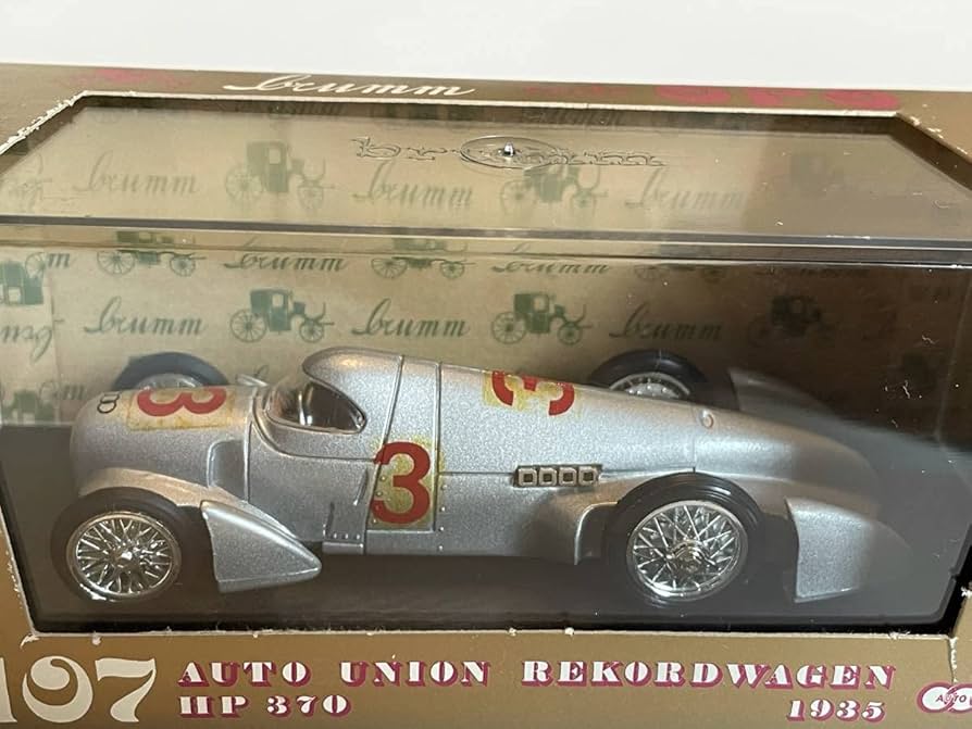 Amazon | 絶版 イタリア製 1/43 Brumm AUTO UNION RECORDWAGEN HP370