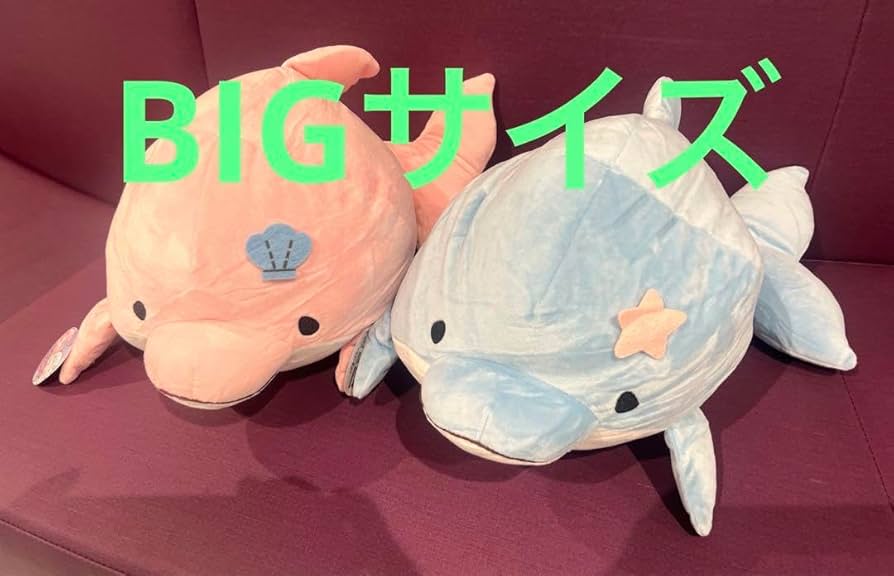 Amazon.co.jp: みいるか ゆるいるか BIGぬいぐるみ アオイルカ ピンク