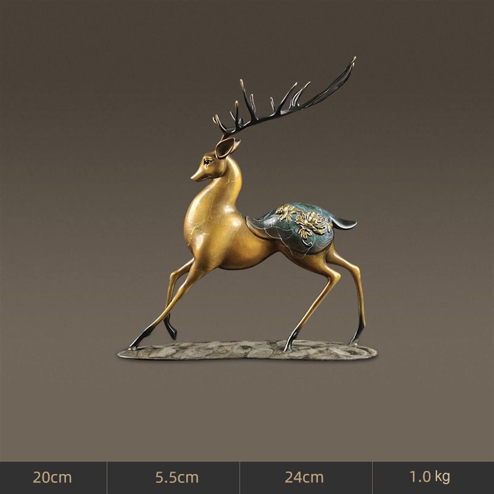 Amazon.co.jp: 彫刻 真鍮製の鹿の装飾品シカ鹿の工芸品中国の入り口の