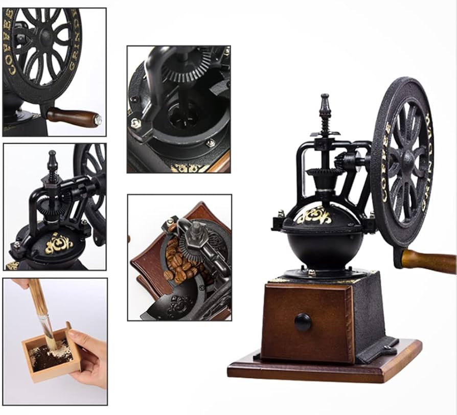 Amazon | コーヒーミル 手動 おしゃれ レトロ クラシック 粗さ調節