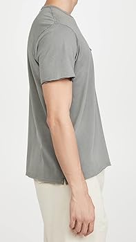rag & bone Men's Miles Tee in Principle Jersey, Blue Grey, XXL
