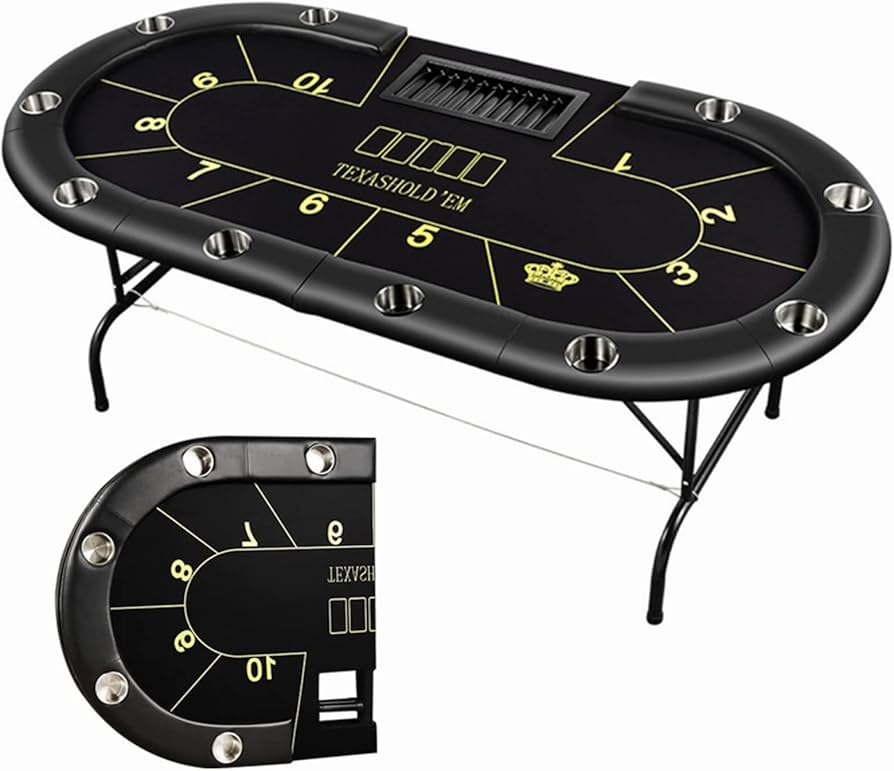 Amazon.co.jp: ポーカーテーブル 折りたたみ 10人用 テキサス