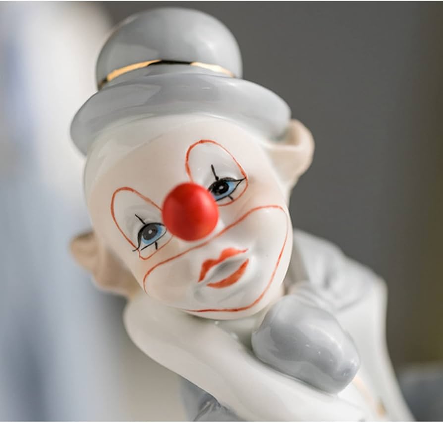 Amazon.co.jp: 北欧 ヴィンテージ サーカスピエロ オーナメント 置物