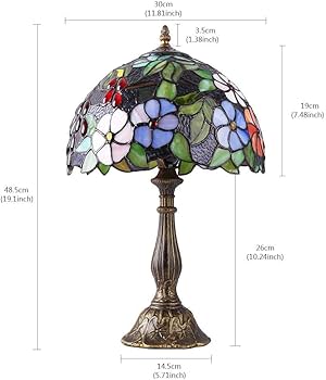 Amazon.co.jp : テーブルランプ ティファニー風ライト ステンドグラス