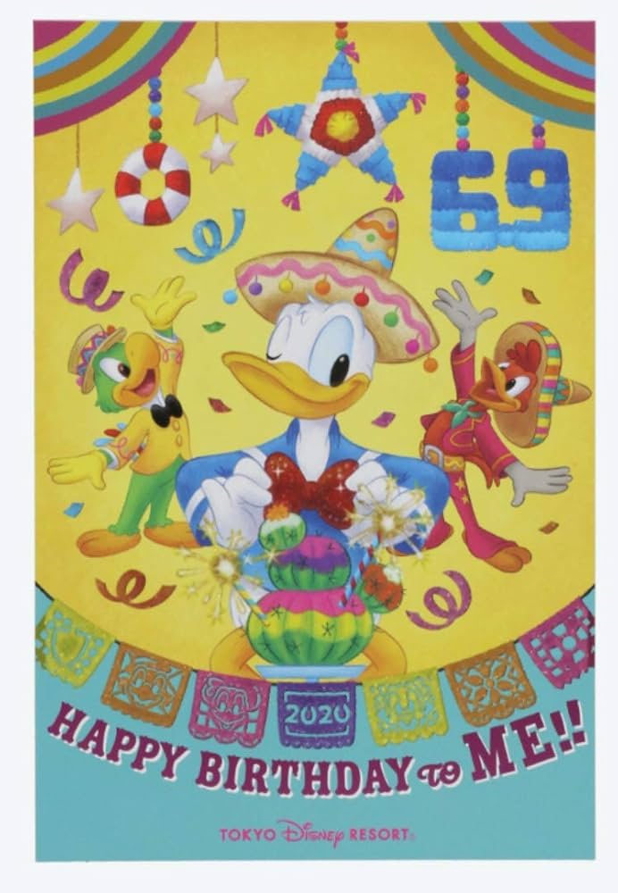 Amazon | ディズニー ポストカード ハッピーバースデー ドナルド 誕生