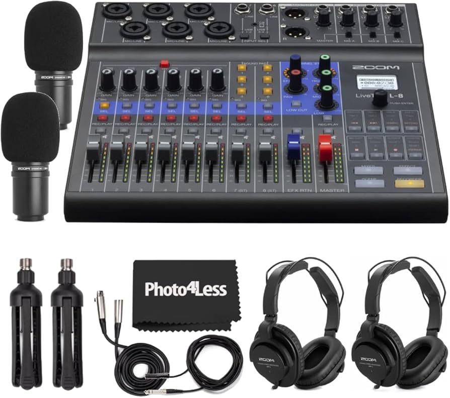 Amazon.com: Zoom LiveTrak L-8 Portable 8-Channel Digital Mixer and