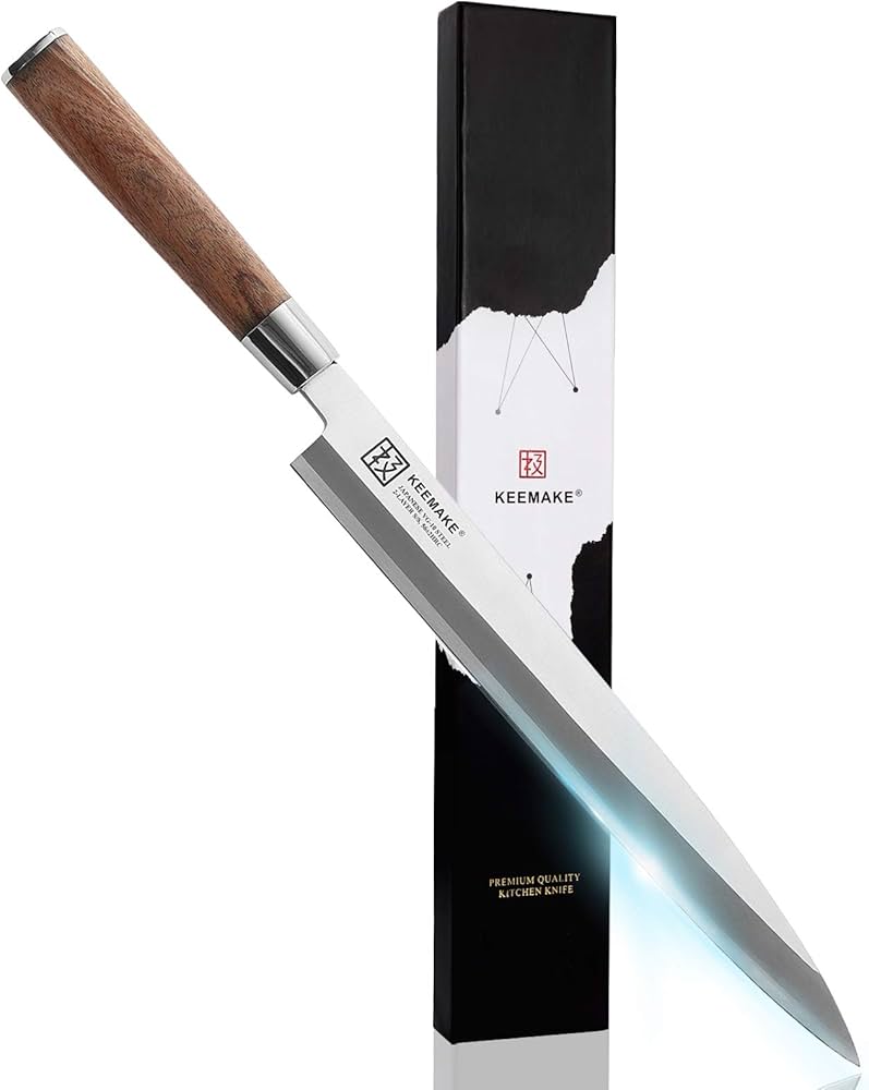 Amazon.co.jp: KEEMAKE 刺身包丁 柳刃包丁 295mm VG10 片刃 さしみ包丁