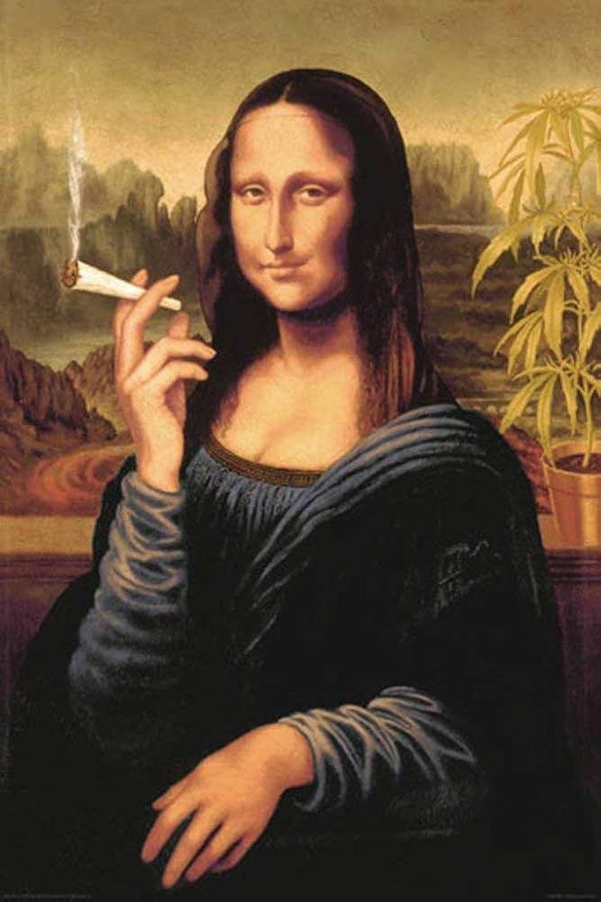 Amazon.com: Mona Lisa Smoking - Laminated Poster - 24.5