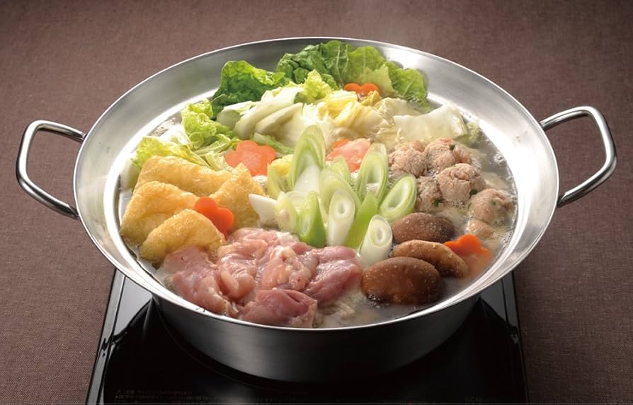 Amazon｜ヨシカワ 日本製 ちゃんこ鍋 28cm シルバー おうちでなべ