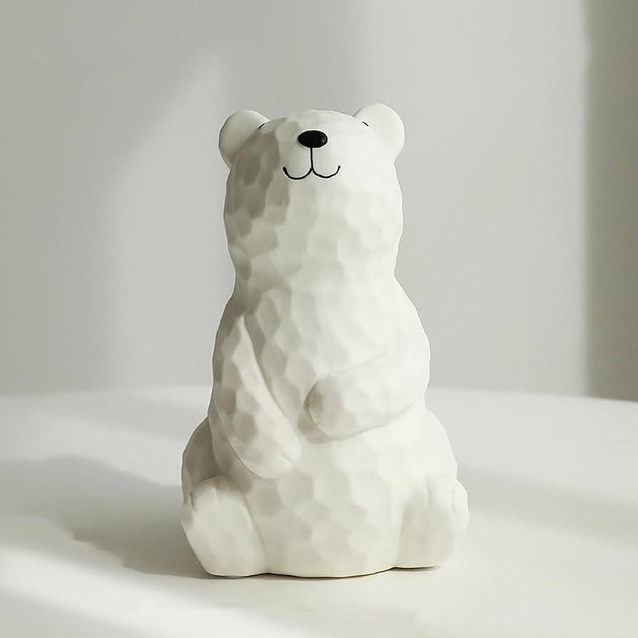 Amazon.co.jp: 抽象的 白熊の置物 シロクマ タイプ オーナメント