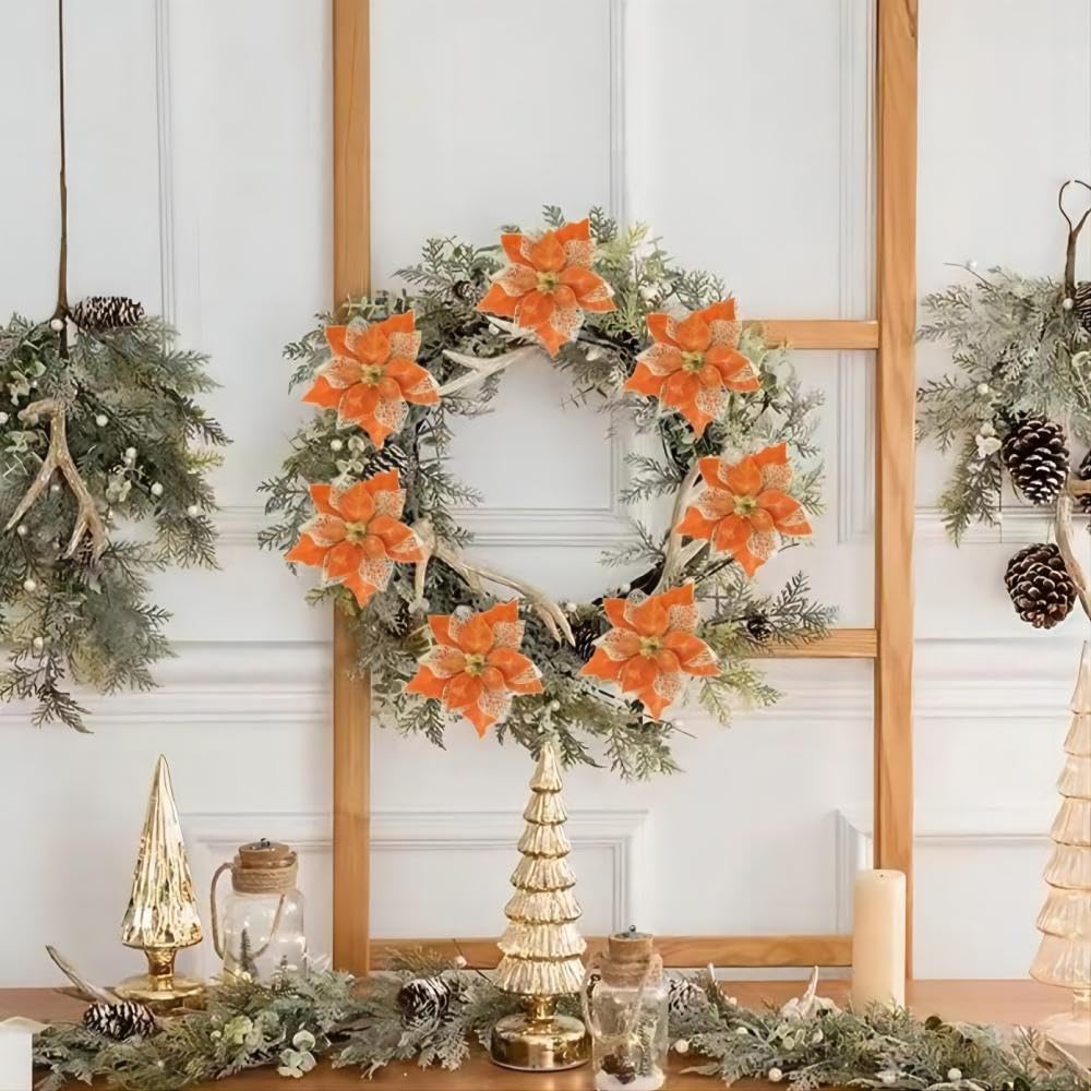 Amazon.co.jp: Blooming Paradise クリスマスツリー飾り 人工花 造花