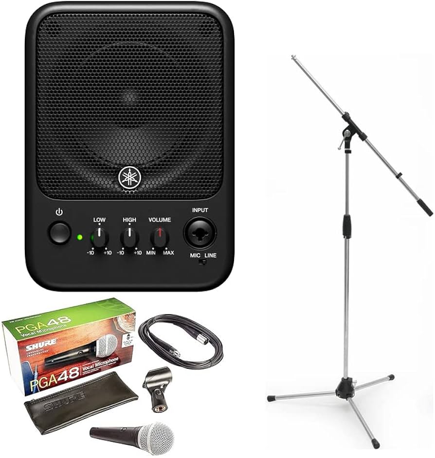 Amazon | ヤマハ MS101-4 パワードスピーカー マイク入力(XLR)も搭載