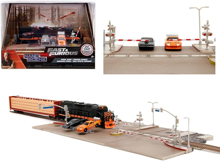 Amazon | JADA TOYS ナノシーン ワイルドスピード レースシーン 踏切