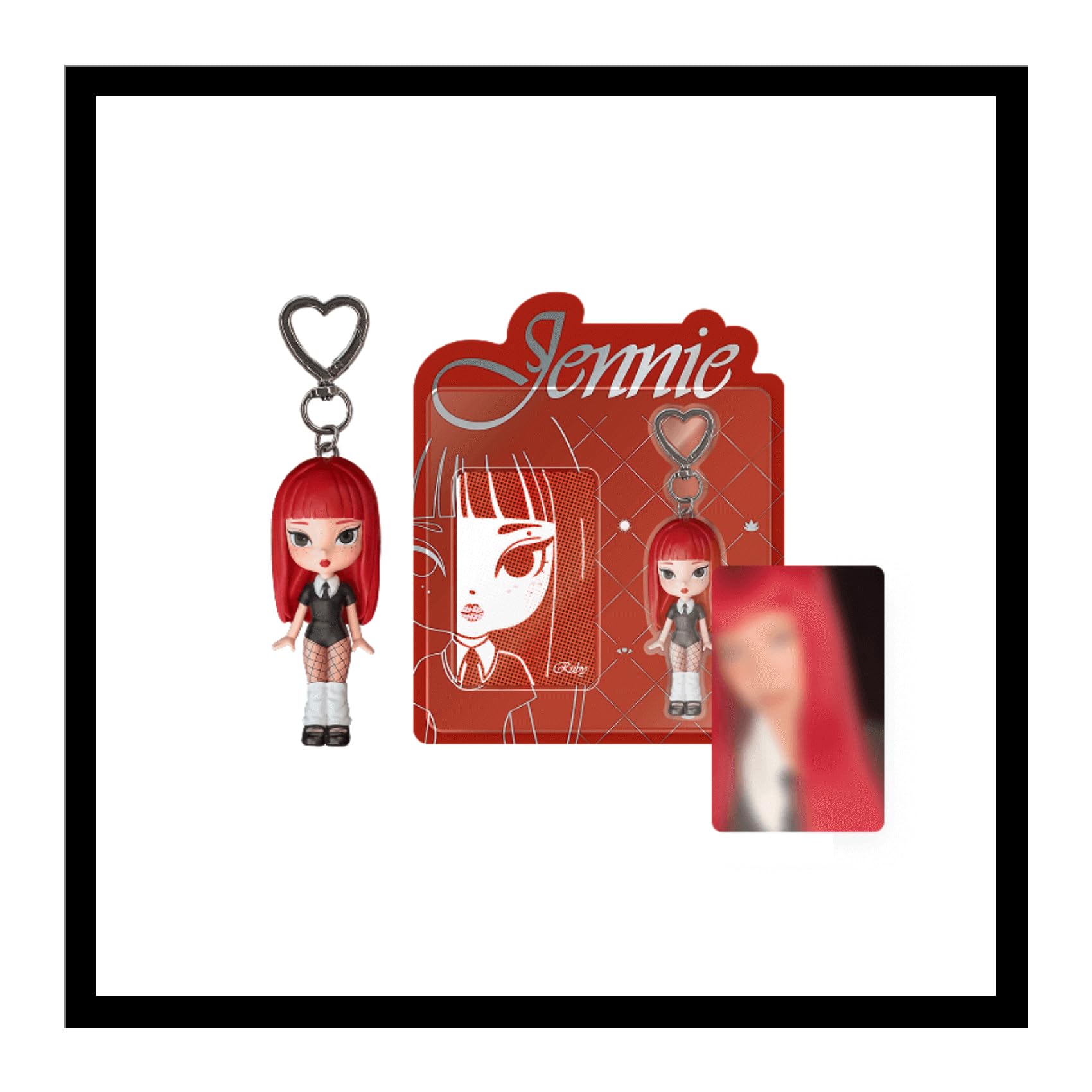 Amazon.co.jp: BLACK'PINK JENNIE Ruby Figure Keychain Official MD