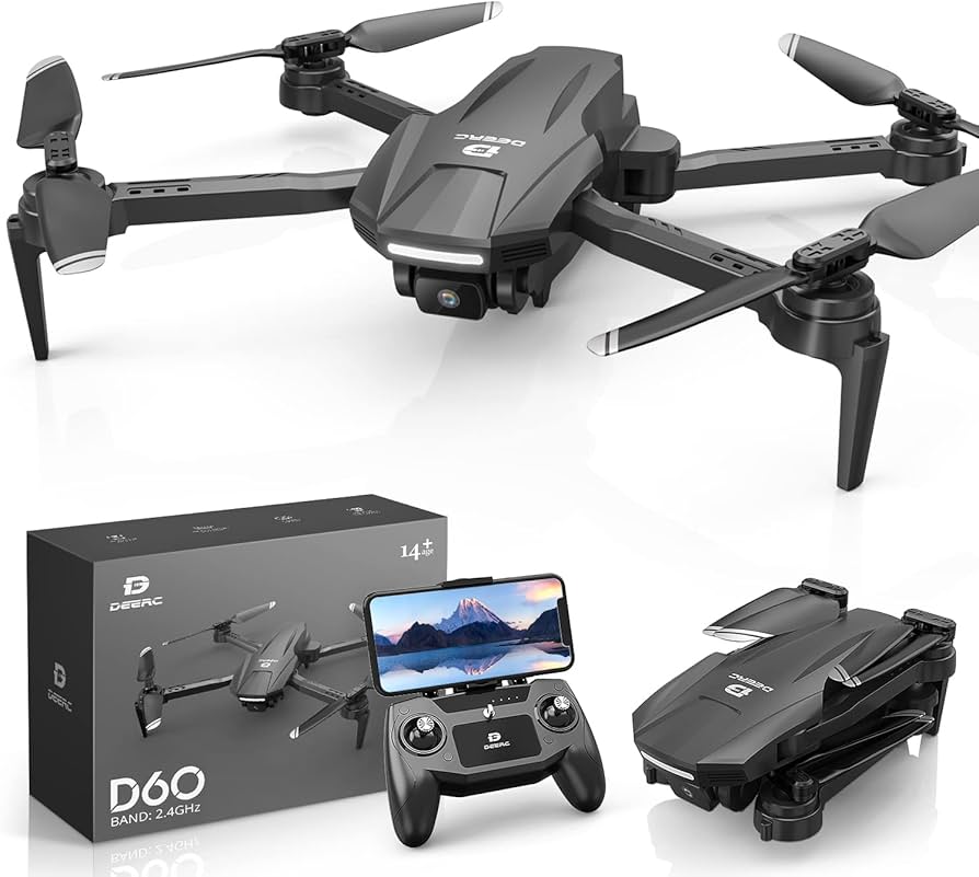 Amazon.co.jp: ドローン カメラ付き DEERC 折りたたみ式 1080Pカメラ