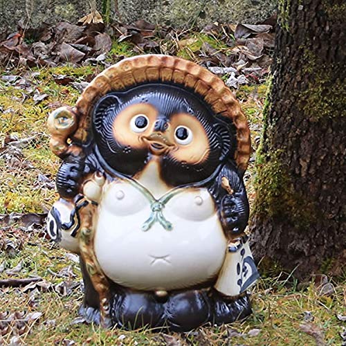 Amazon.co.jp: 信楽焼 縁起物 狸【11号福狸 ta-0216】しがらき焼 陶器