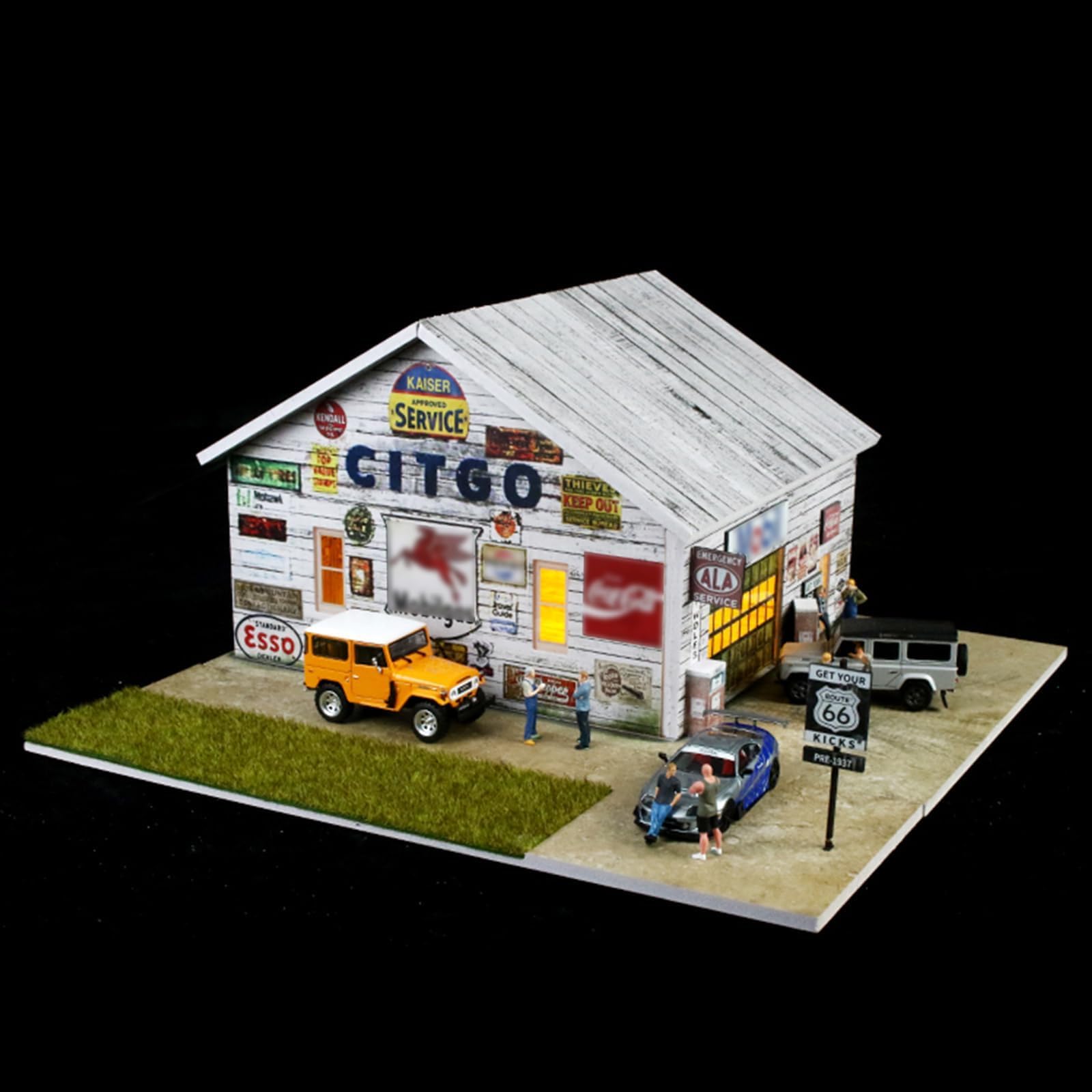 Amazon.com: Bivitre 1/64 Diorama Display Case Garage with LED