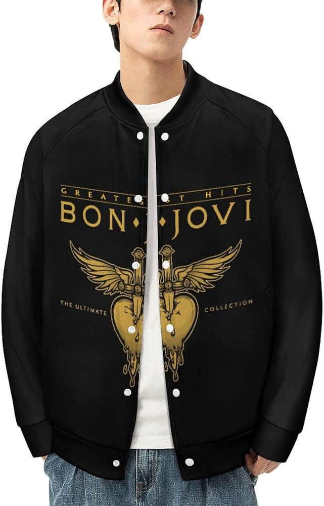 Amazon.co.jp: [BoTizr] ボン・ジョヴィ ジャケット メンズ カジュアル