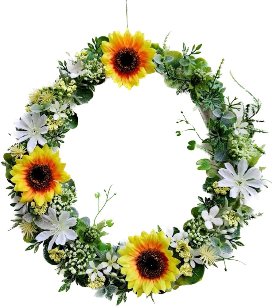 Amazon.co.jp: Lulu's ルルズ 夏のひまわりリース 向日葵 サマーリース