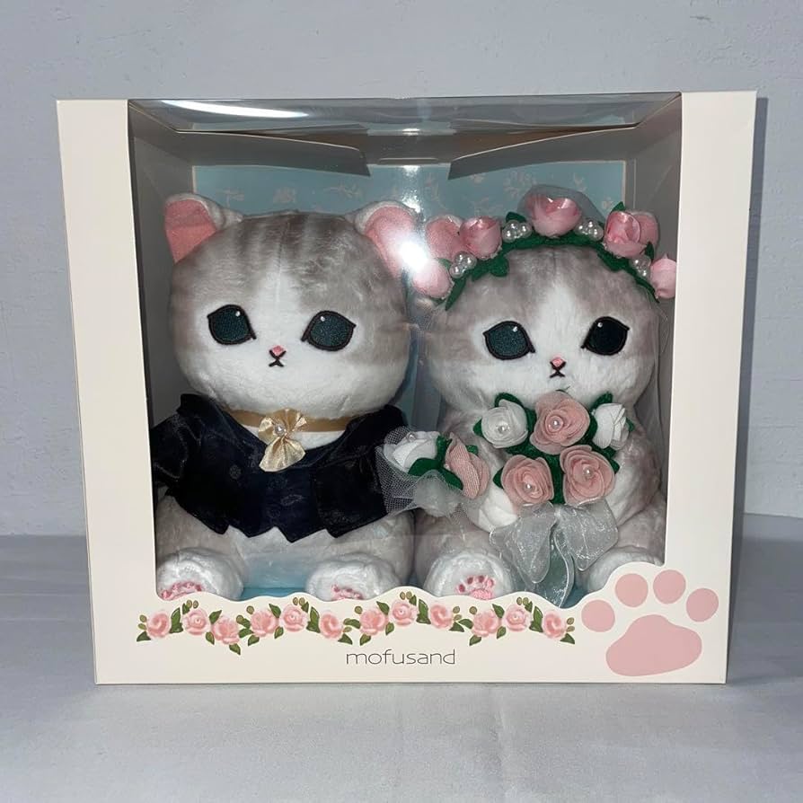 Amazon.co.jp: モフサンド ぬいぐるみ にゃんこのウエディングペア