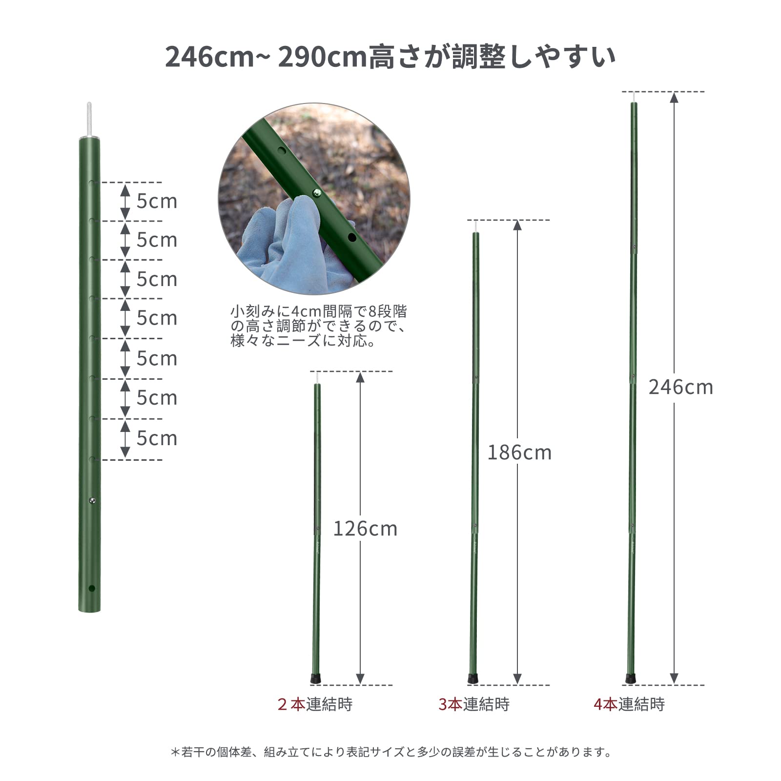 Amazon | Ribitek タープポール テントポール アルミ設営ポール 直径