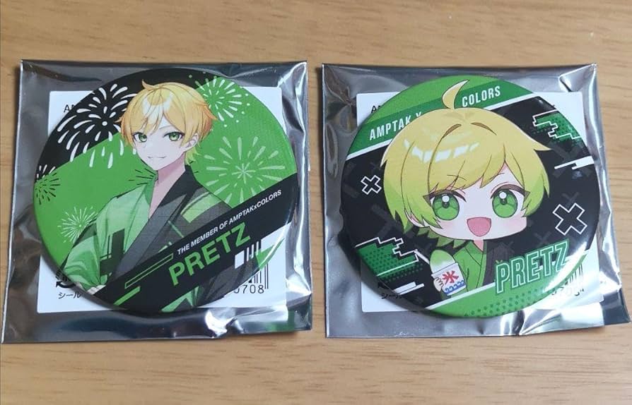 Amazon.co.jp: AMPTAKぷりっつ 等身 デフォ 缶バッジ 2個セット : おもちゃ